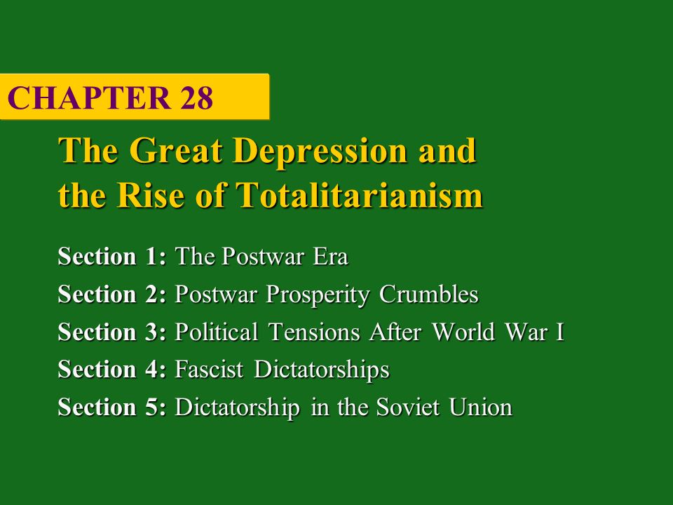 Chapter 28 the rise of totalitarianism section 1 2 essay